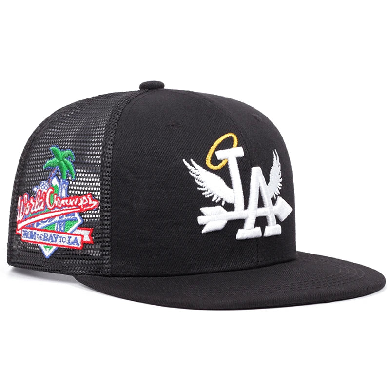Letter Wing Pattern Side Coconut Tree Embroidery Fashion Baseball Hat
