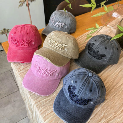 Fashion Letter Embroidery Baseball Cap for Women Men