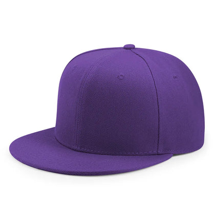 Flat Peak Snapback Caps Lady Fashion Polyester Plain Men Hiphop Blank Sport Cap