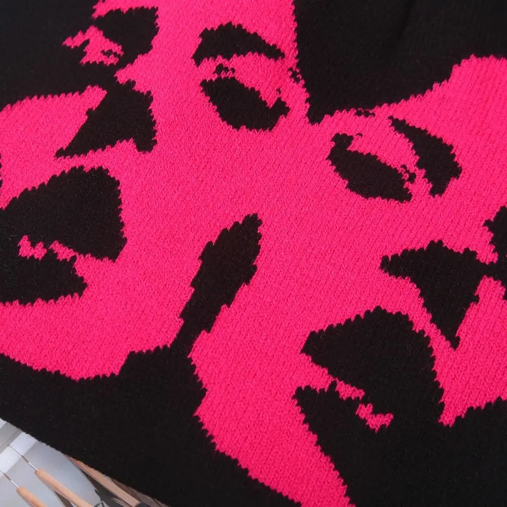 Fashion Printing Knitting Cap Hat Y2k Beanies