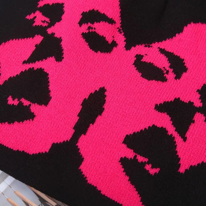 Fashion Printing Knitting Cap Hat Y2k Beanies