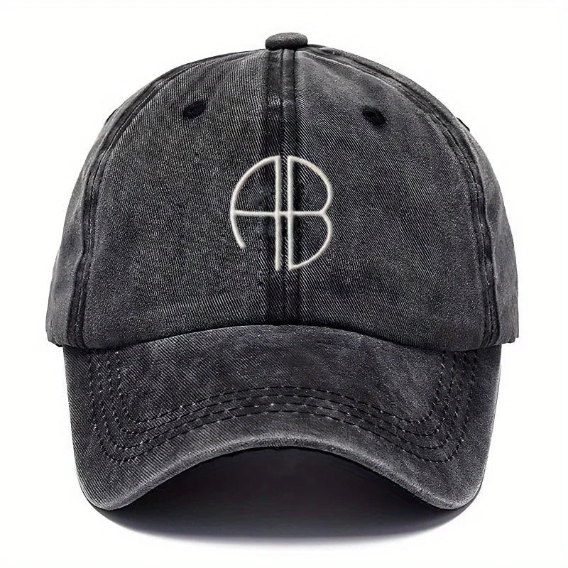 Simple Versatile Printed Washed Vintage Soft Top Baseball Cap For Men And Women