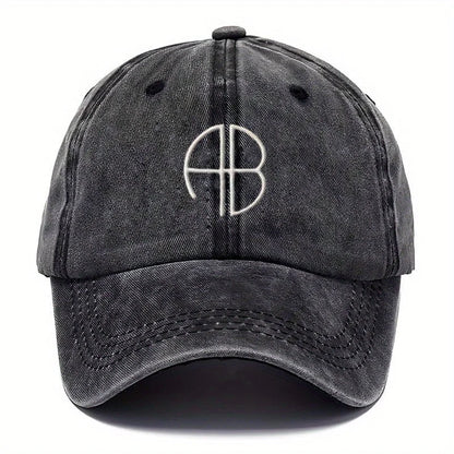 Simple Versatile Printed Washed Vintage Soft Top Baseball Cap For Men And Women