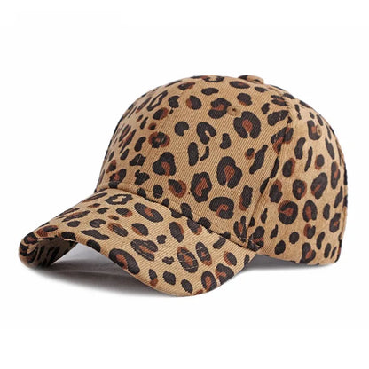 Women Winter Hat Leopard Pattern Corduroy Baseball Cap