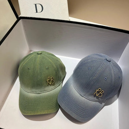 Luxury Metal Letter RB Baseball Cap Men Women