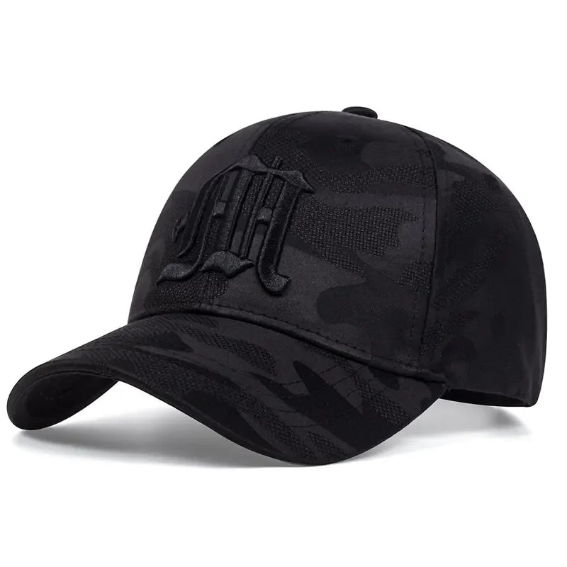 Fashion Gothic Letter M Embroidery Baseball Caps Autumn Outdoor Adjustable Casual Hats Sunscreen Hat Sports Cap