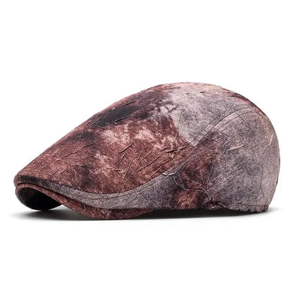 Four Seasons Cotton Print Newsboy Caps Men Flat Peaked Cap