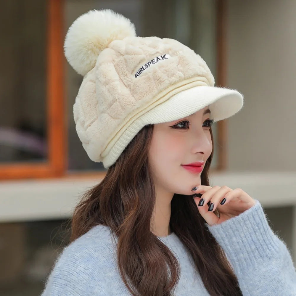 New Keep Warm Knitted Hat Windproof Thickened Ear Protection Hat