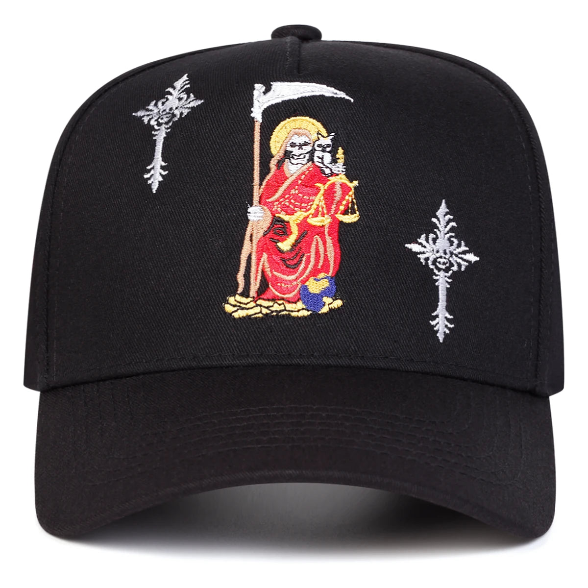Unisex Gothic Cross Embroidery Baseball Caps Spring Autumn