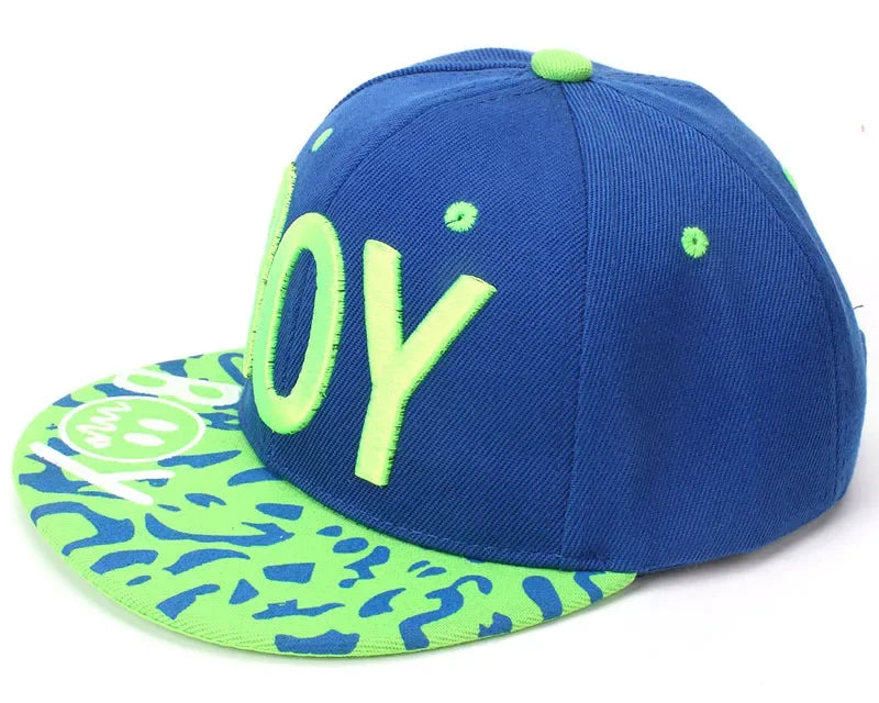 Unisex Kids Embroidered Hip Hop Snapback Cap Baby