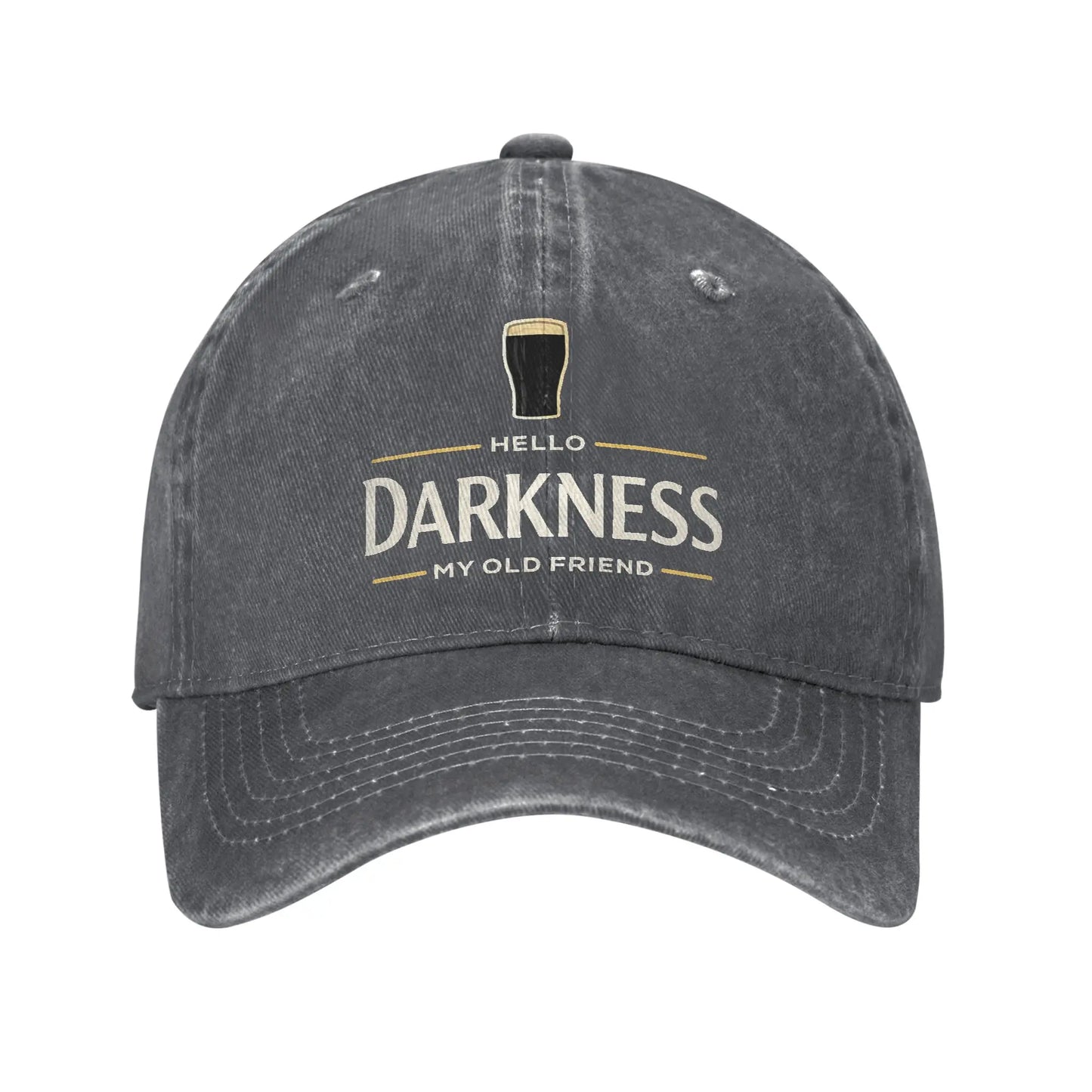 Hello Darkness My Old Friend Irish Beer Washed Baseball Cap