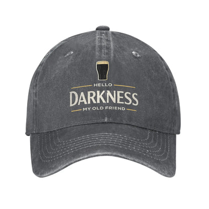 Hello Darkness My Old Friend Irish Beer Washed Baseball Cap