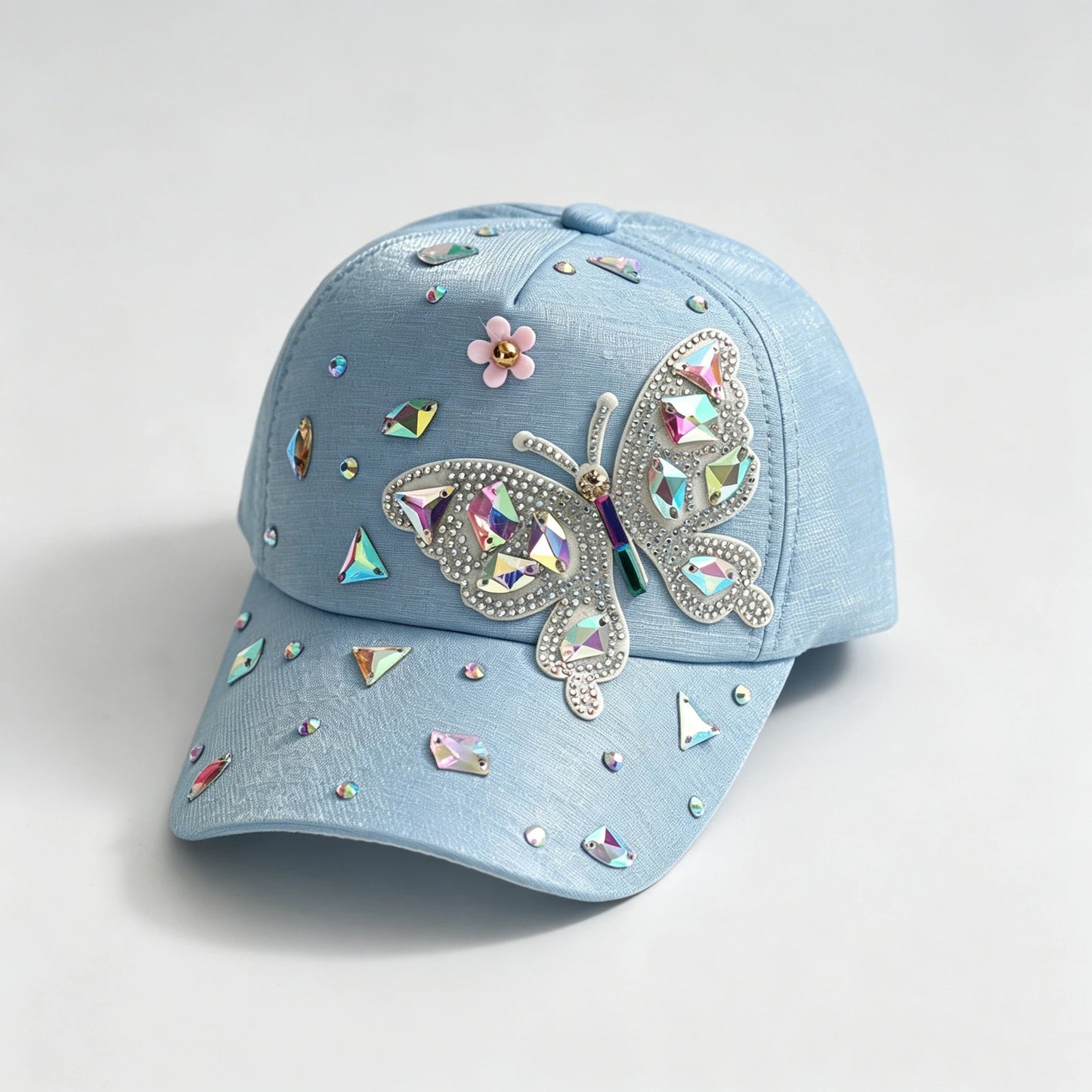 Full-Diamond Butterfly Three-Dimensional Decorative Baseball Cap