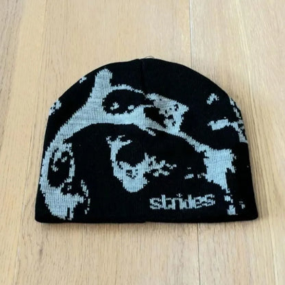 Korean Fashion Pullover Accessories Jacquard Women Caps