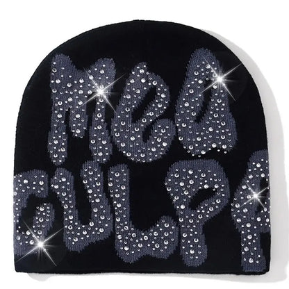 Soft Stretch Knitted Slouchy Cap For Casual Spring & Autumn Wear