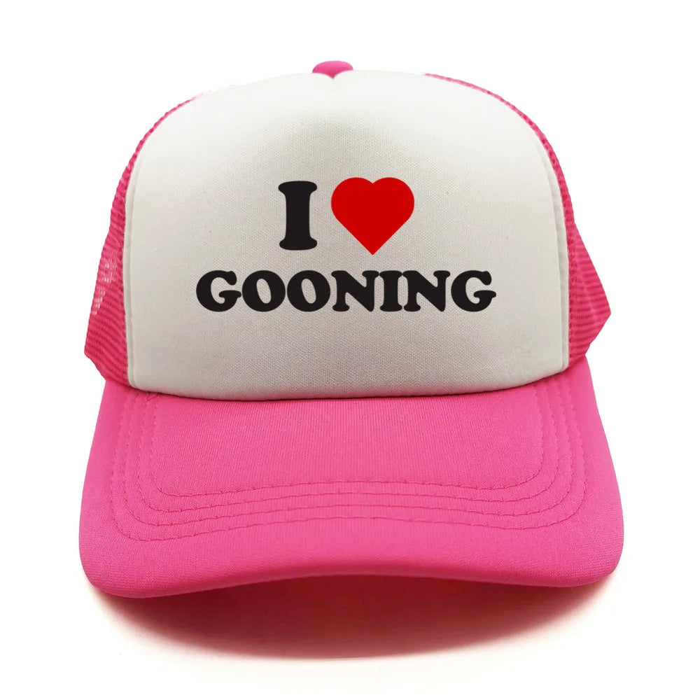 Funny I Love Gooning Baseball Caps Cool Summer Men Mesh