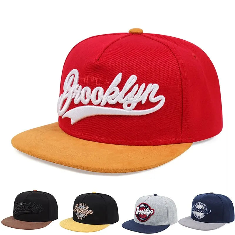Brooklyn Letter Embroidered Snapback Cap Men Fashion