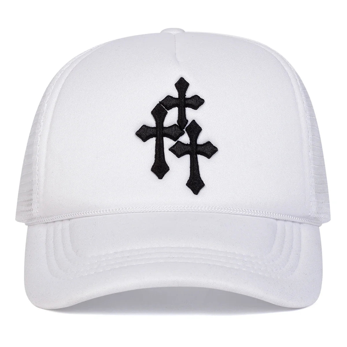 Unisex Cross Embroidery Baseball Net Caps Spring And Summer