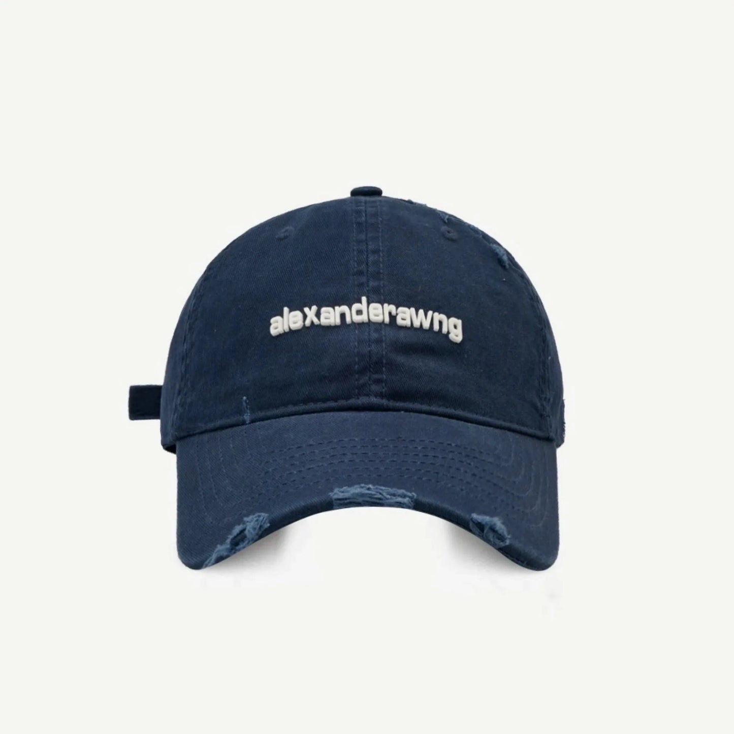 Ripped Letter Embroidery Trendy Baseball Cap Children Soft Top Showing Face Small Couple Big Head Casual Cap Men