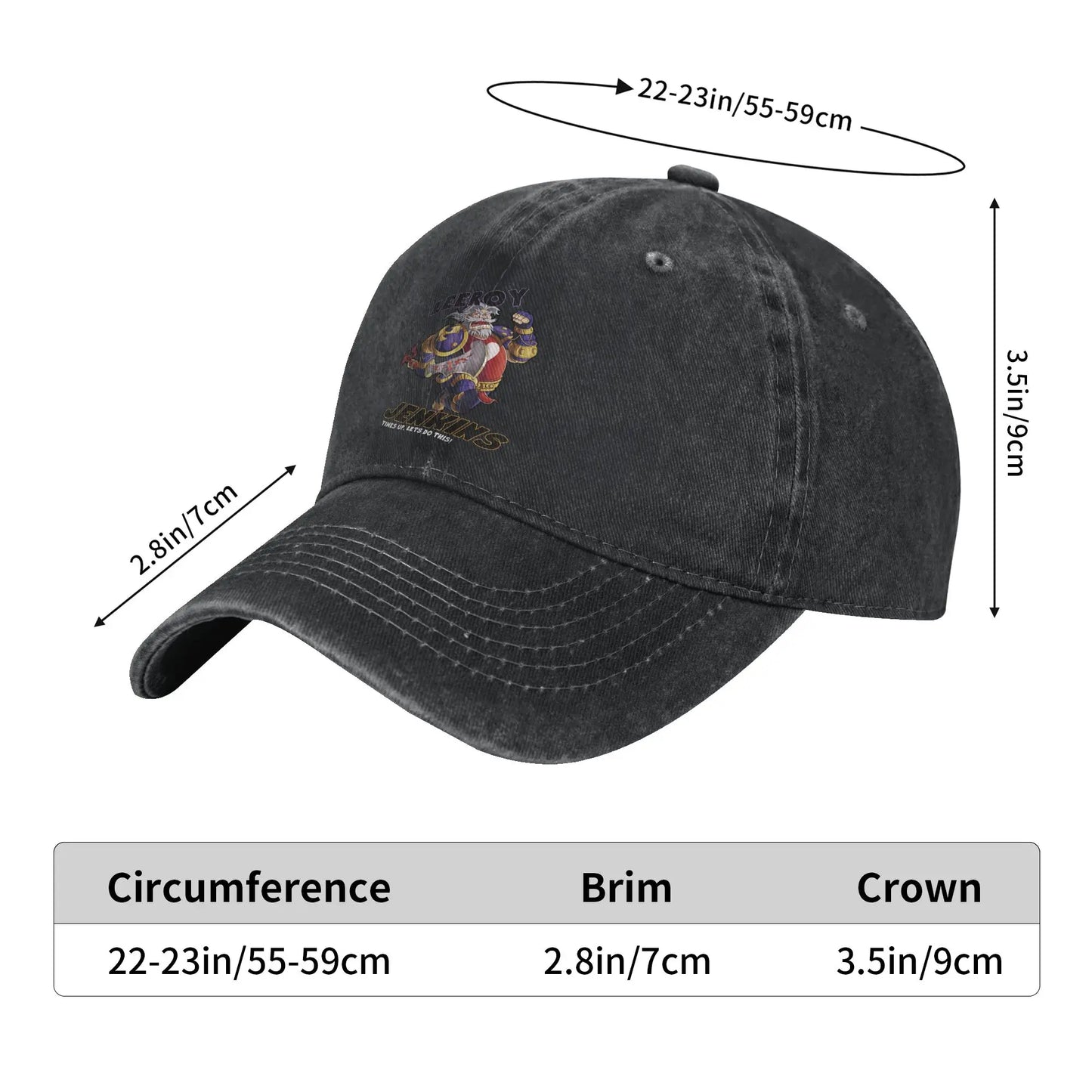 Retro Leeory Jenkins Baseball Cap Unisex Distressed Denim Snapback Hat