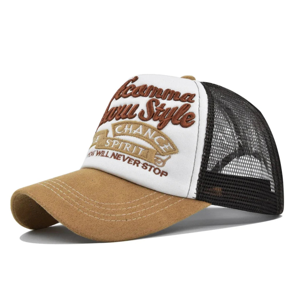 Outdoor Letter Three-Dimensional Embroidered Cotton Baseball Cap