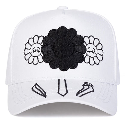 Unisex Sunflower Embroidery Baseball Caps Spring Autumn Outdoor Sports Cap