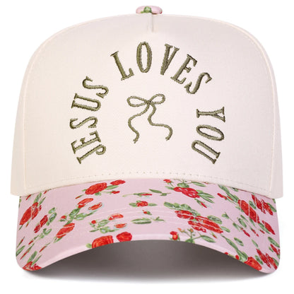 Unisex Jesus Loves You Letter Embroidery Baseball Caps Spring Autumn