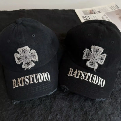Retro Street Trendy Baseball Cap Female Embroidery Letters