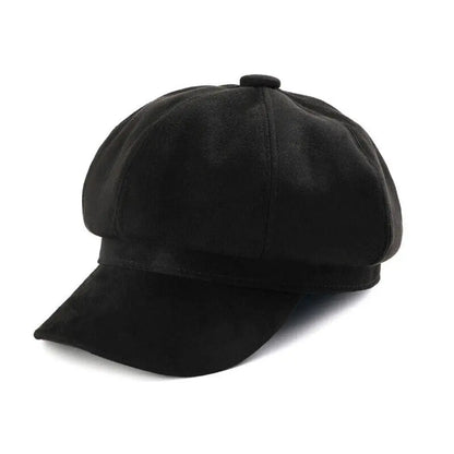 Casual Suede Fabric Hats & Caps Solid Color Adjustable Baker Cap