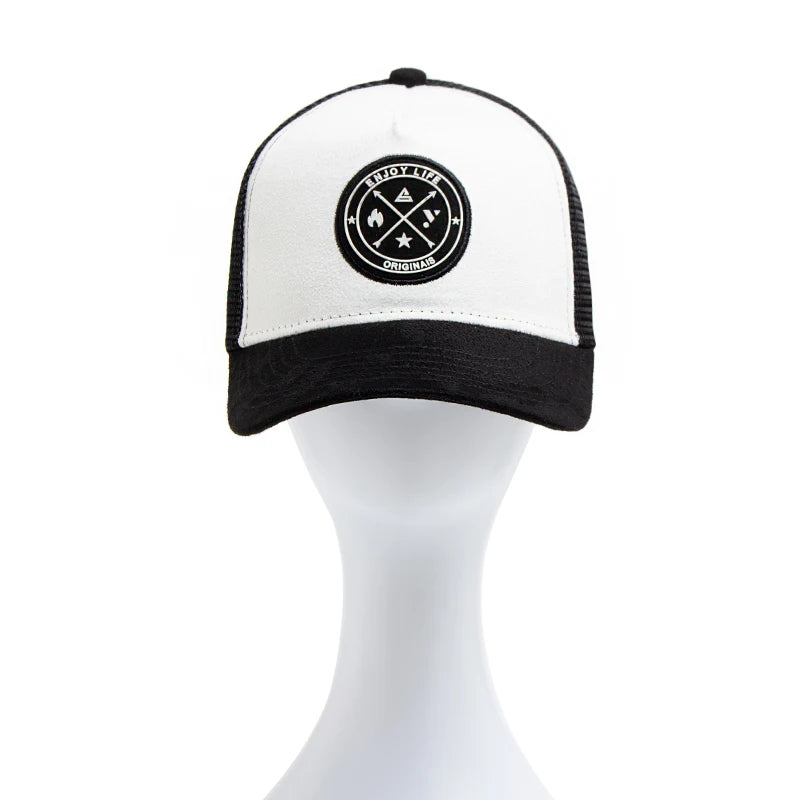 Circular leather label Summer Men Mesh Baseball Cap For Women