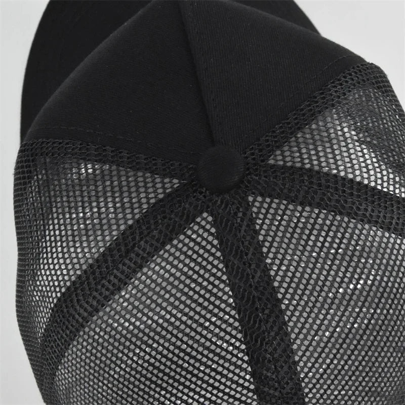 High Quality Fishing Embroidery Baseball Cap Outdoor Fishing Snapback Mesh Hat Sunshade Trucker Hat