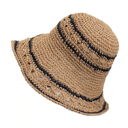 Foldable Woven Sunshade Straw Hat Beach Vacation