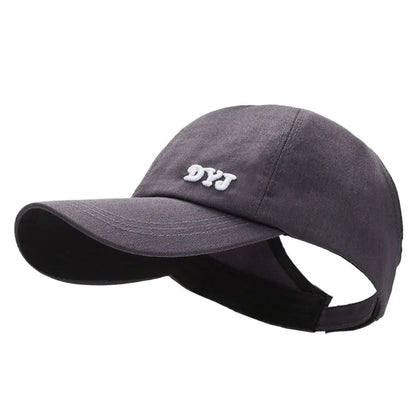 Adjustable Cotton Ponytail Hat With Ponytail Hole Baseball Caps