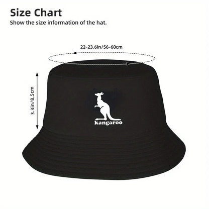 100% Cotton Men's and Women's Fashion Animal Kangaroo Printed Bucket Hat