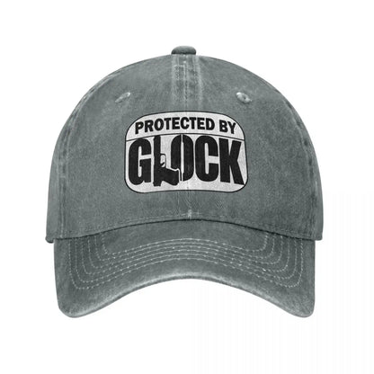 Gun Unisex Baseball Caps Tactical Shooting Distressed Washed Hats