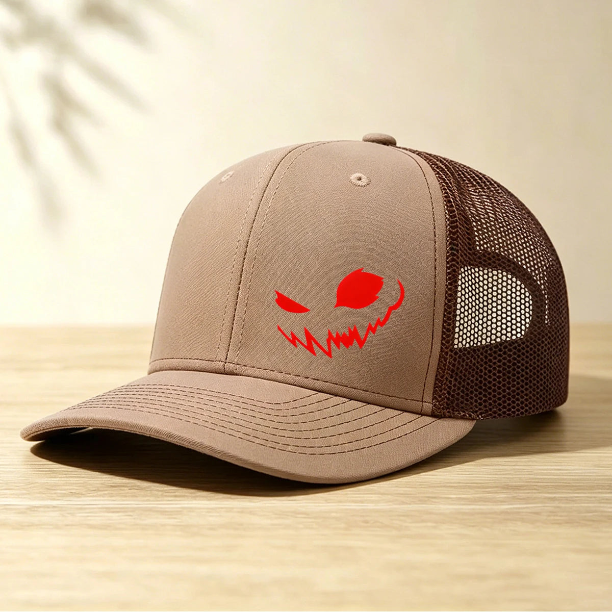 1PC Spooky Demon Smile Graphic Mesh Hat
