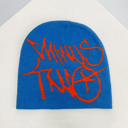 New Men Women American Street Jacquard Letters Knitted Hats
