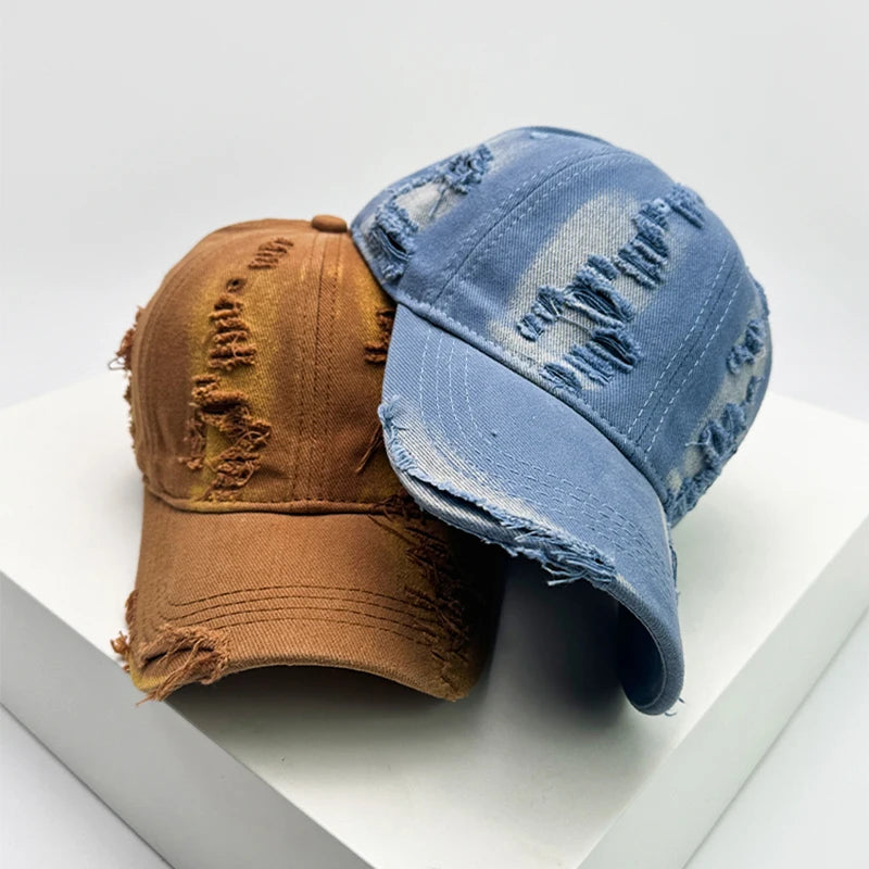 New Men Women Gradient Broken Style Baseball Hats