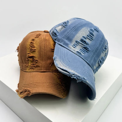 New Men Women Gradient Broken Style Baseball Hats