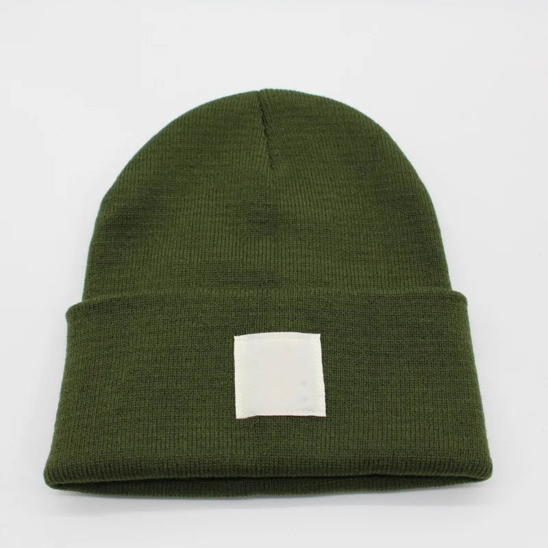 Multicolored Label Embroidery Workwear Woolen Hats Men Outdoor Keep Warm Cap