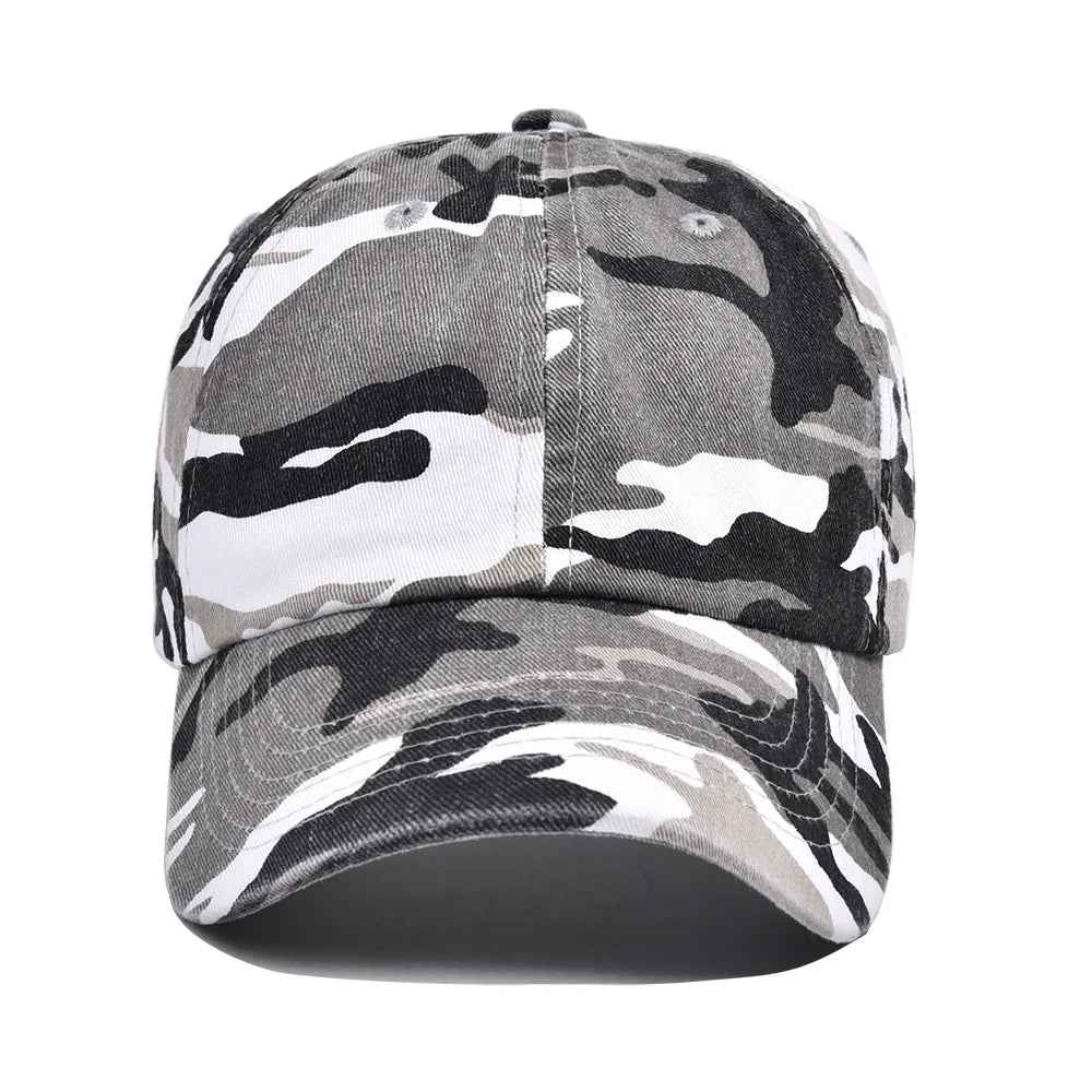Unisex Hiking Camouflage Tactics Baseball Cap Leaves Jungle Hat Unstructured Panel Soft Top Sun Baseball Cap