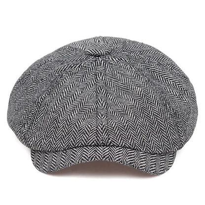 Solid Cotton Newsboy Caps Men Flat Peaked Cap Women Painter Beret Hats
