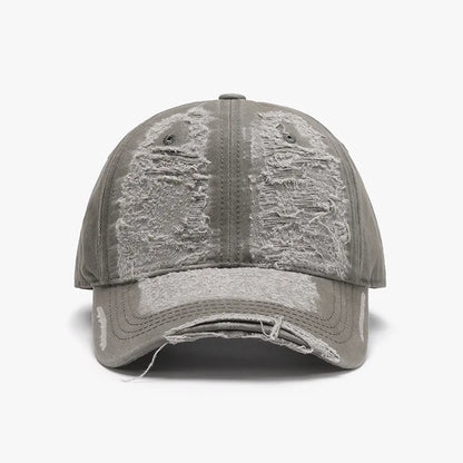 Washed Soft-Top Distressed Men's Large-Head Circumference Baseball Cap