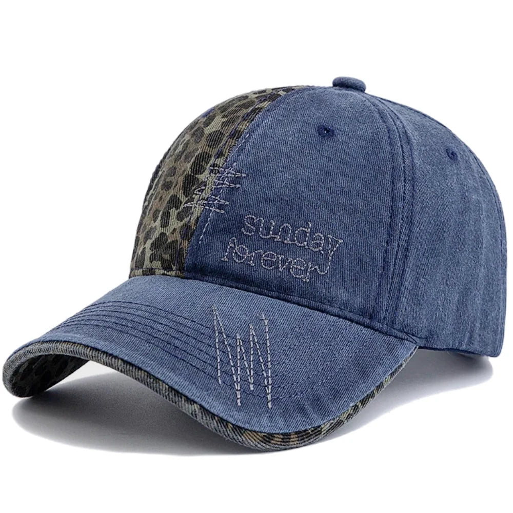 Y2K Baseball Cap Fashion Leopard Patch For Women