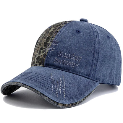 Y2K Baseball Cap Fashion Leopard Patch For Women