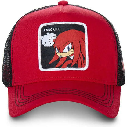 Unisex Cartoon Blue Hedgehog Breathable Mesh Baseball Hat
