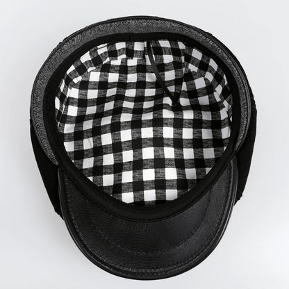 Genuine Leather Newsboy Caps For Men
