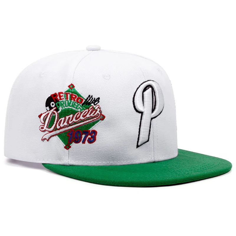 Personalized Flat brimmed Hat Side 1973 Letter P Embroidered Street HipHop Hat