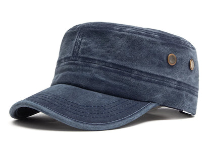 Men Flat Army Hat Washed Cotton Vintage Visor Baseball Cap Hunting Militarily Caps Casual Outdoor