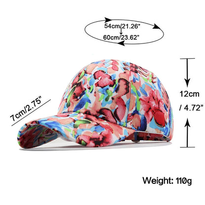 New Fashion Women Tie Dye Cap Multicolor Irregular Print Baseball Cap